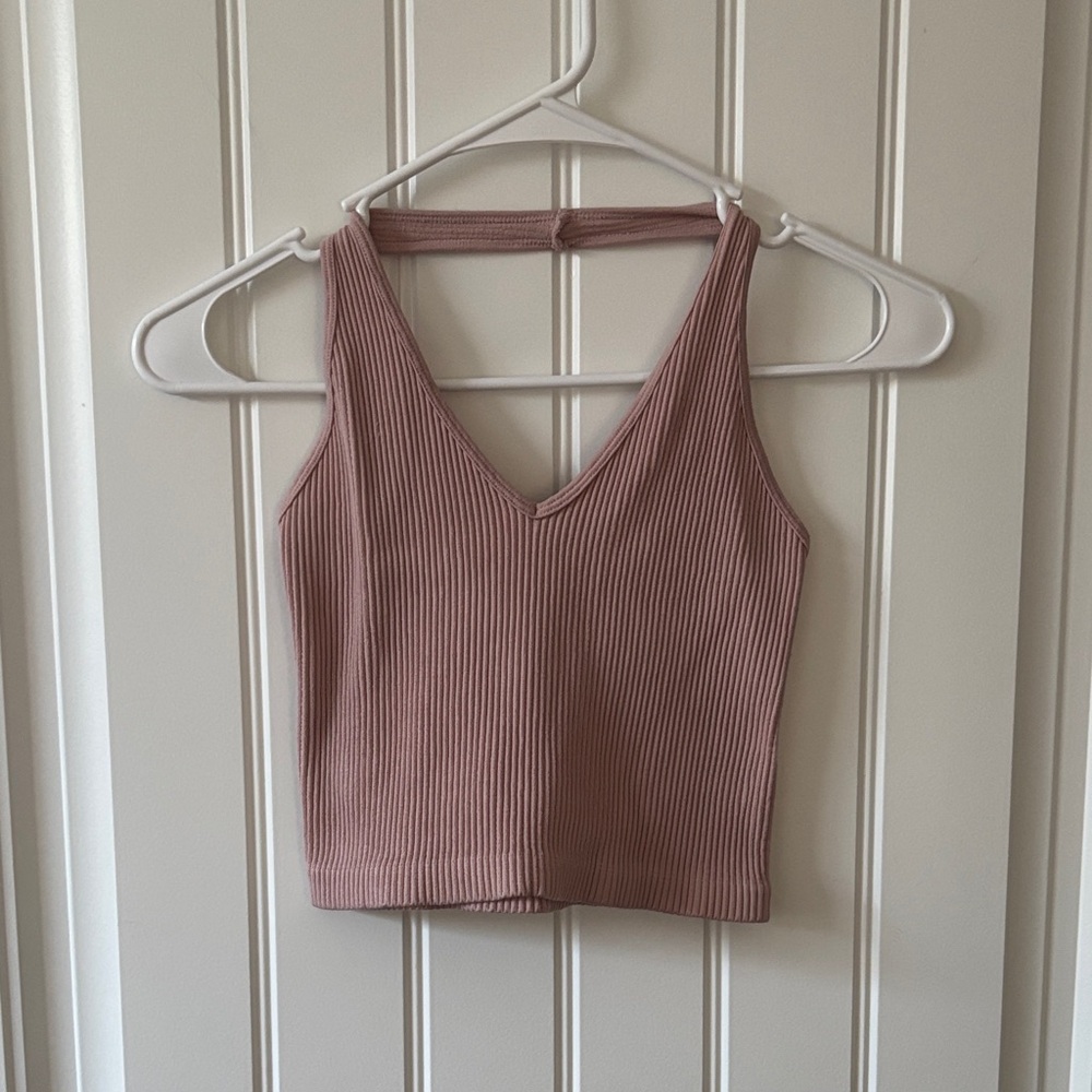 Ribbed Mauve Tank Top